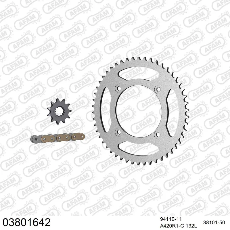AFAM Kettensatz Stahl 420 R1-G 11x50 - Beta RR 50 Motard 2011-17 - 03801642