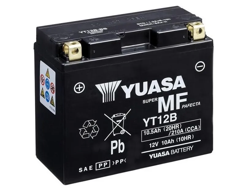 Yuasa YT12B AGM Batterie 12V 10 AH (WC) ab Werk gefüllt 