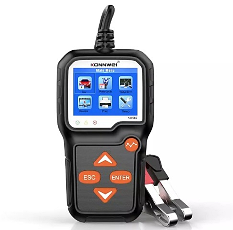 Konnwei KW650 Auto / Motorrad Batterie & Bordelektrik Testgerät 6 / 12 Volt - 2000 CCA Konnwei KW650 Auto / Motorrad Batterie & Bordelektrik Testgerät 6 / 12 Volt - 2000 CCA