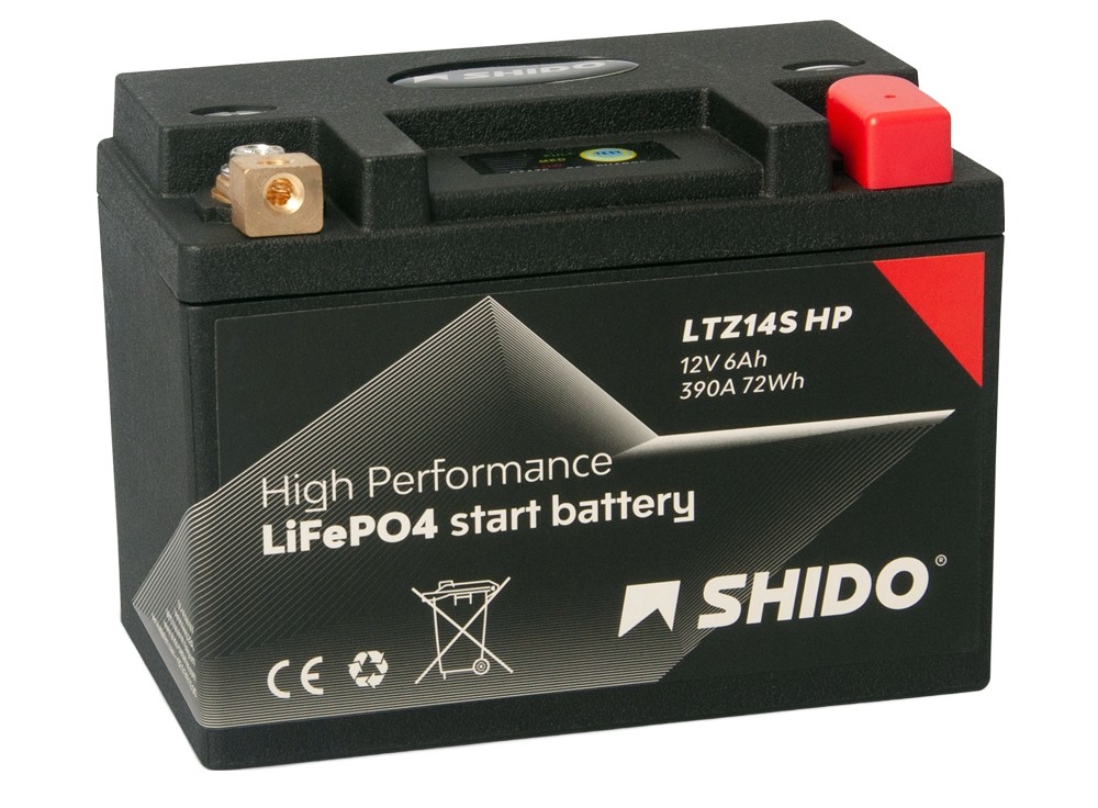 Shido LTZ14S HP Lithium Ion Batterie 12V 72 Wh