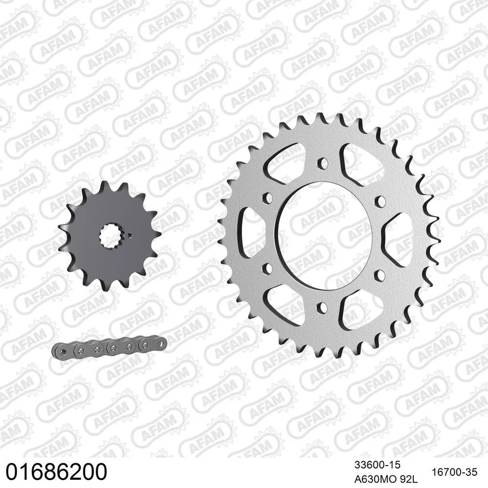 AFAM Kettensatz Stahl 630 MO 15x35 - Kawasaki Z 900 1973-75 - 01686200