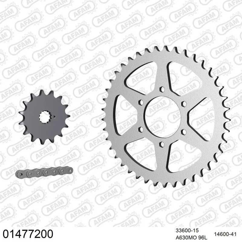 AFAM Kettensatz Stahl 630 MO 15x41 - Suzuki GS 750 1977-79 - 01477200