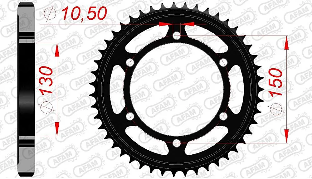 afam_kettenrad_hinten_12801 AFAM Kettensatz Stahl 530 XRR2 15x47 - Yamaha YZF 600 R Thundercat 1996-01