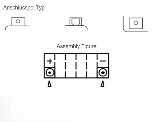 Yuasa YTX12-BS AGM Batterie 12V 10 AH (CP) mit Säurepack