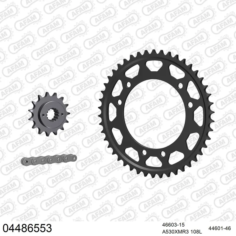 AFAM Kettensatz Stahl 530 XMR3 15x46 - Cagiva E 900 C Elefant 1993-97 - 04486553