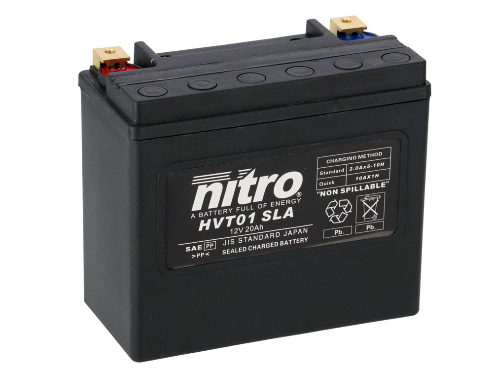 Nitro HVT 01 SLA AGM Gel Batterie 12V 20 Ah ab Werk gefüllt