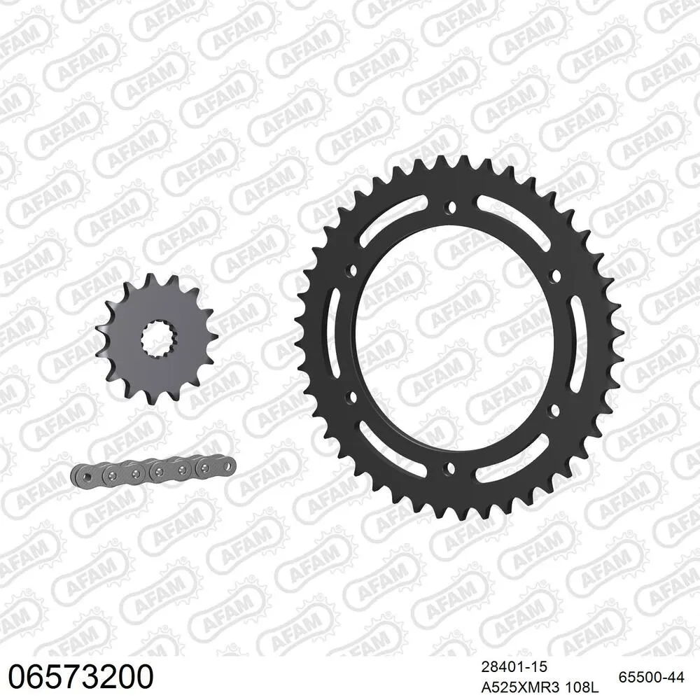 06573200 AFAM Kettensatz Stahl 525 XMR3 15x44 - Hyosung GT 650 iR 2005-18 - 06573200