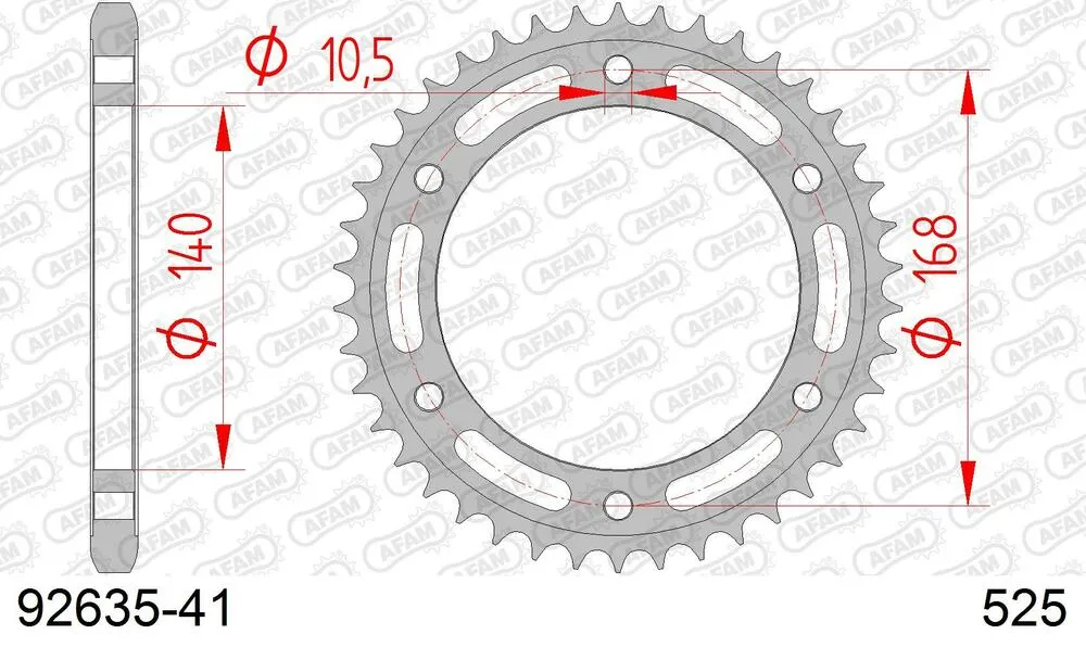 AFAM Kettensatz Stahl 525 XMR3 17x41 - BMW F 650 GS 2006-12 (10,5mm) - 16473551