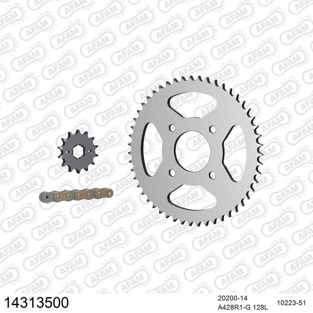AFAM Kettensatz Stahl 428 R1-G 14x51 - Zongshen GY 125 2005-06 - 14313500