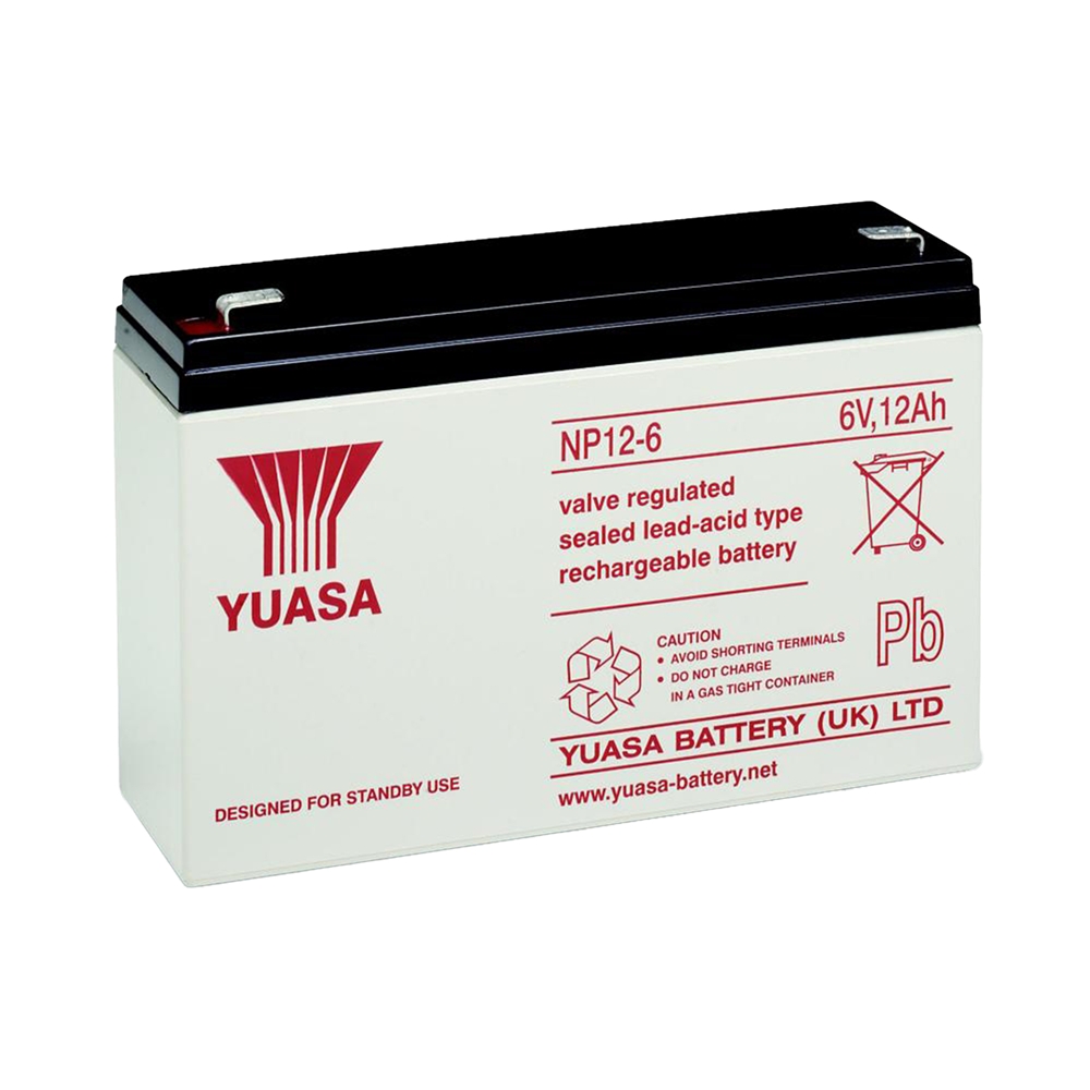 Yuasa NP12-6 AGM VRLA Industriebatterie 6V - 12 Ah Yuasa NP12-6 AGM VRLA Industriebatterie 6V - 12 Ah