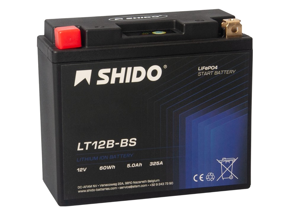 Shido LT12B-BS Lithium Ion Batterie 12V 60 Wh