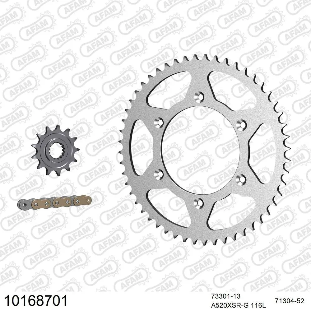 AFAM Kettensatz Stahl 520 XSR-G 13x52 - Husaberg FE 570 2009-12 - 10168701