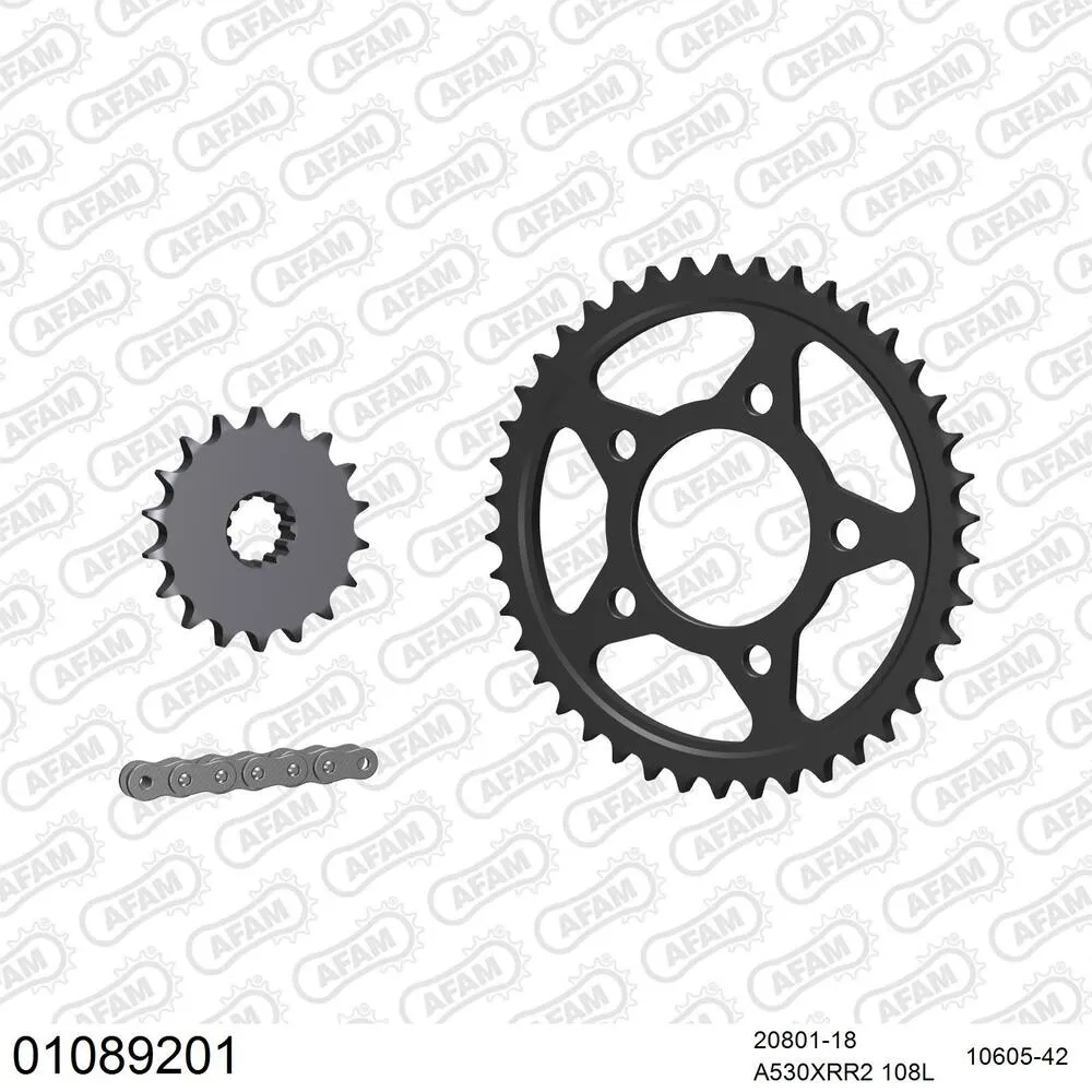 AFAM Kettensatz Stahl 530 XRR2 18x42 - Honda CBX 1000 1981-82 - 01089201