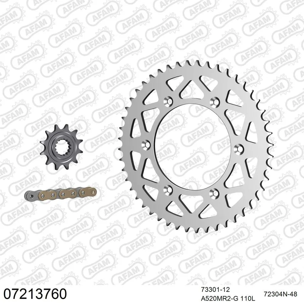 AFAM Kettensatz Aluminium 520 MR2-G 12x48 - KTM GS 125 1991-93 - 07213760