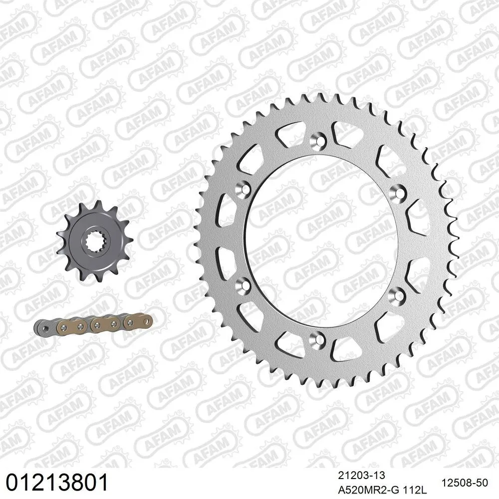 01213801 AFAM Kettensatz Stahl 520 MR2-G 13x50 - Yamaha YZ 125 1996 - 01213801