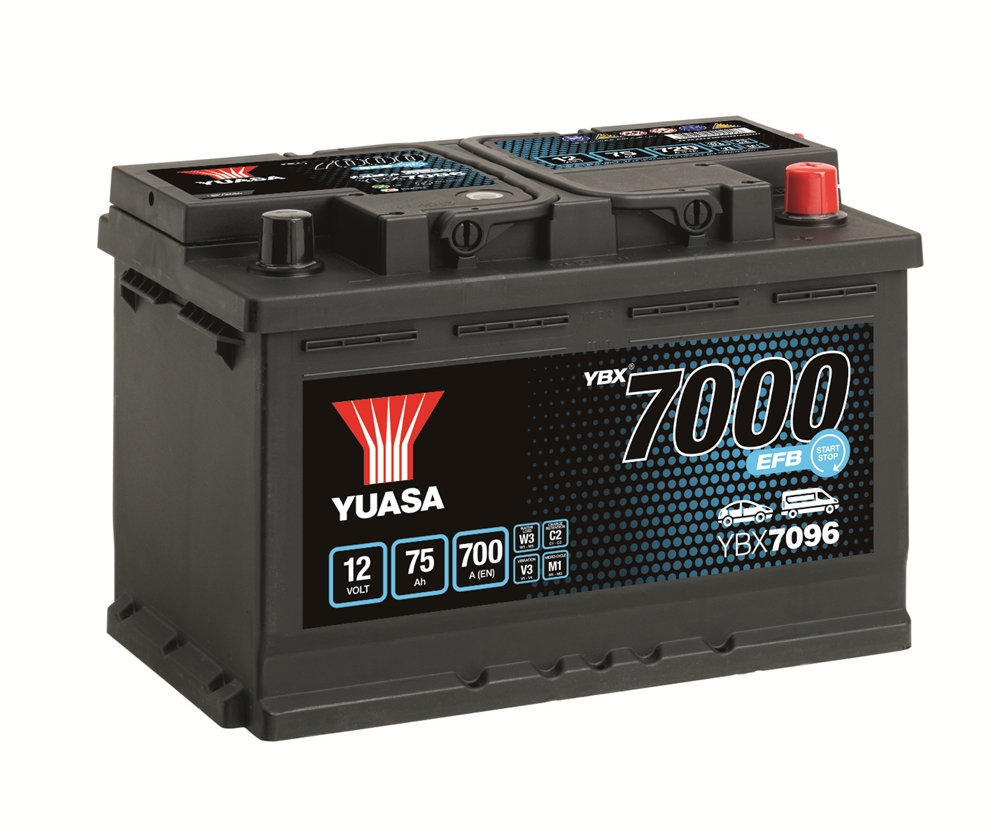 Yuasa YBX7096 EFB Batterie 12V 75 AH