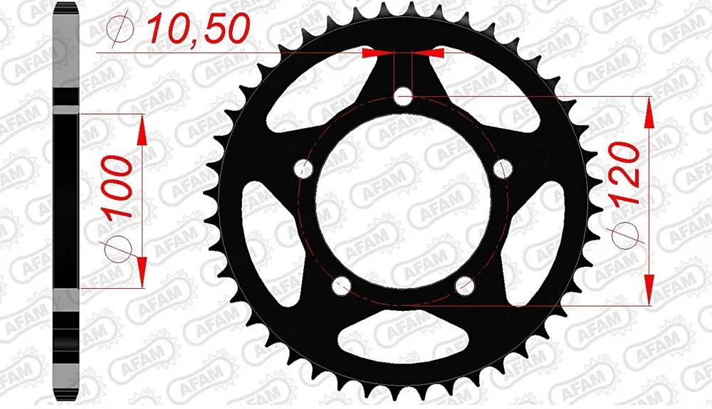 afam_kettenrad_hinten_35801 AFAM Kettensatz Stahl 520 XSR-G 15x44 - Aprilia Pegaso 650 IE Strada 2005-10