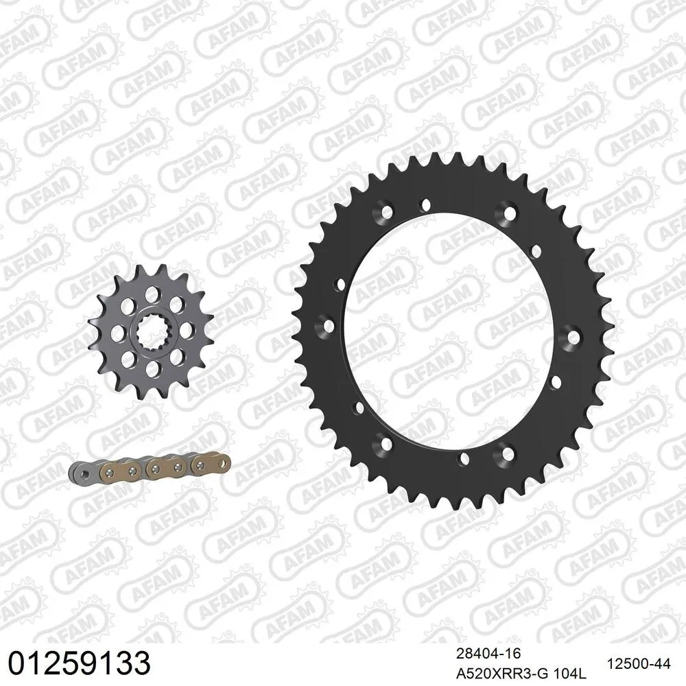 AFAM Kettensatz Stahl 520 XRR3-G 16x44 - Yamaha SR 500 1991-00 - 01259133