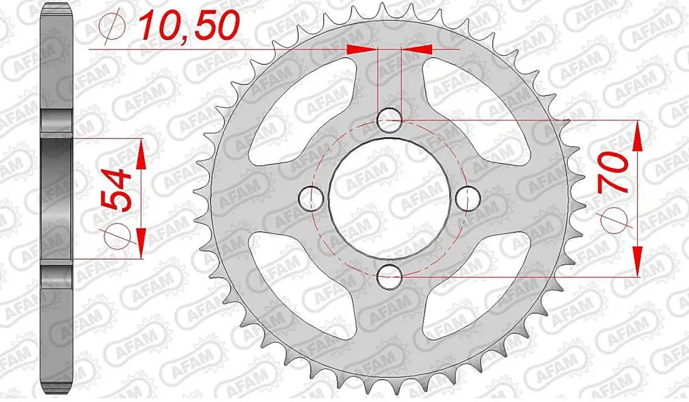 AFAM Kettensatz Stahl 428 XMR-G 15x42 - Honda CBR 125 R/RW 2004-10