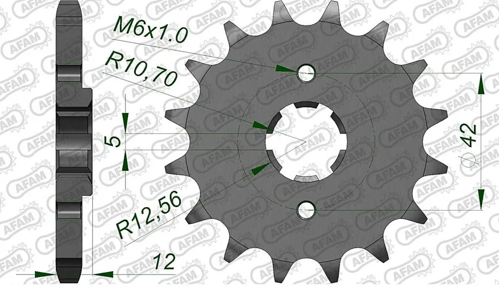 AFAM Kettensatz Stahl 530 XMR2 16x44 - Yamaha XJ 600 / YX 600 Radian 1984-91