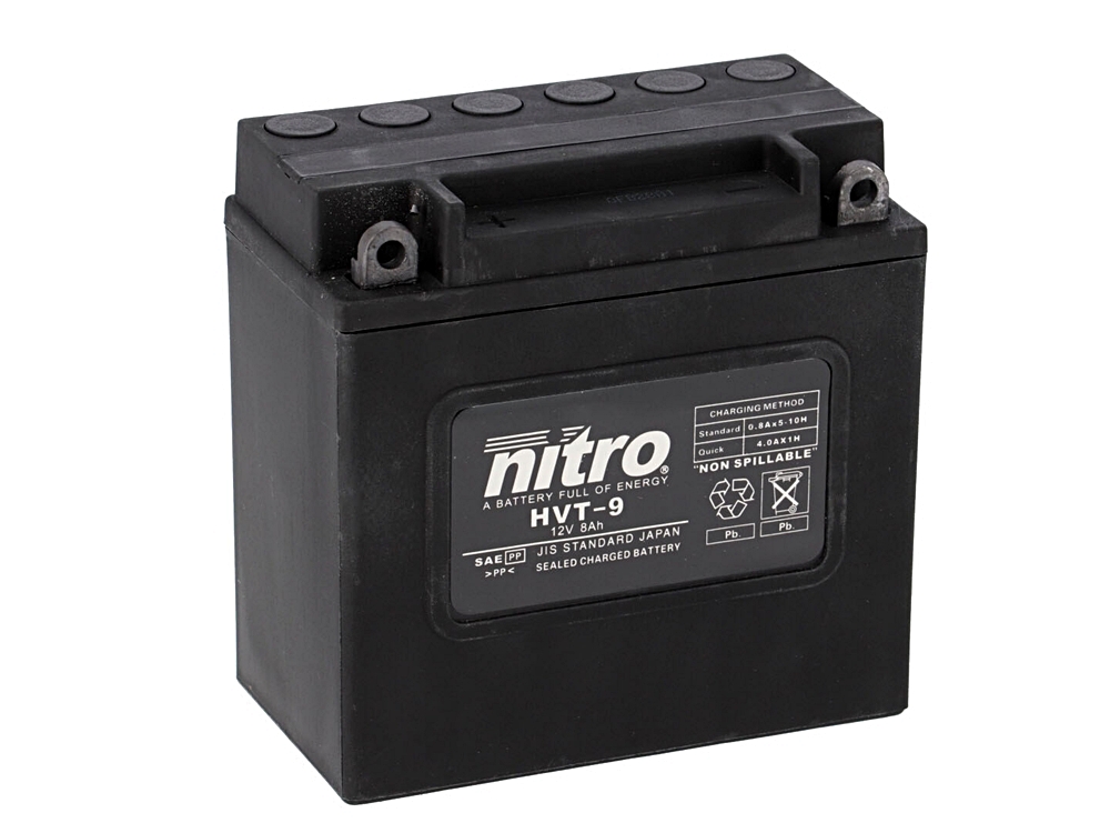 Nitro HVT 09 SLA AGM Gel Batterie 12V 8 Ah ab Werk gefüllt