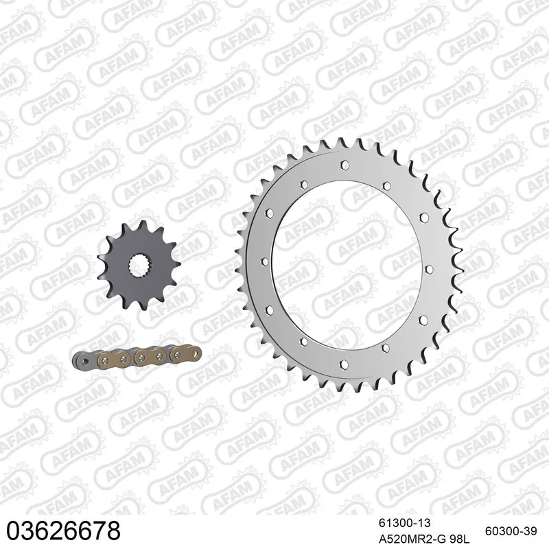 AFAM Kettensatz Aluminium 520 MR2-G 13x39 - Aprilia TX 300 1986 - 03626678