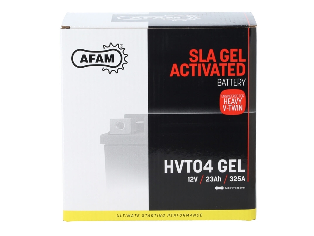 AFAM HVT 04 GEL SLA Batterie 12V 23AH 325A - Einbaufertig (YTX20HL-BS YB16L-B 65989 66000211 HVT04)