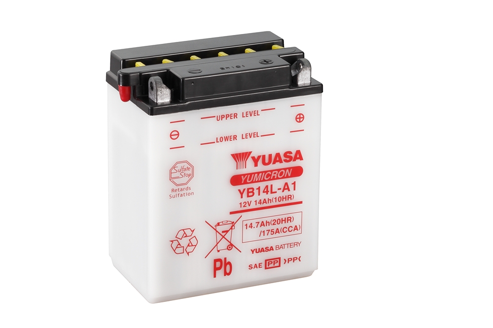 Yuasa YB14L-A1 Batterie YuMicron® 12V 14 AH (DC) ohne Säure