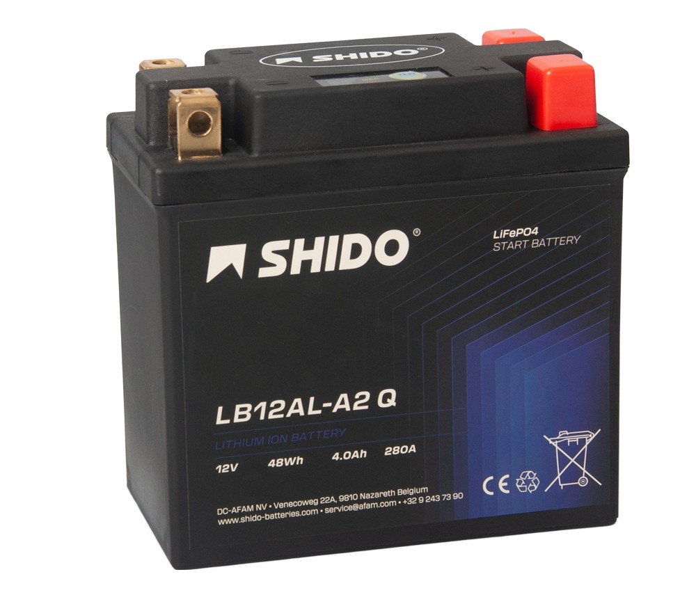 Shido LB12AL-A2 Q Lithium Ion 4 Anschlüsse Batterie 12V 48 Wh