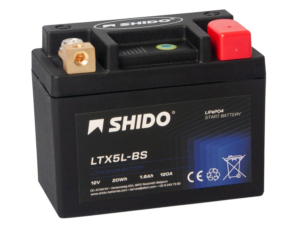 Shido LTX5L-BS Lithium Ion Batterie 12V 20 Wh Shido LTX5L-BS Lithium Ion Batterie 12V 20 Wh