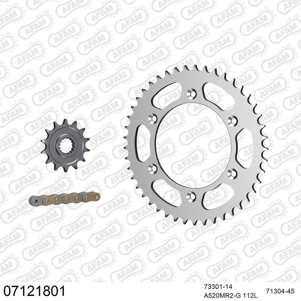 07121801 AFAM Kettensatz Stahl 520 MR2-G 14x45 - KTM SX 200 2003 - 07121801