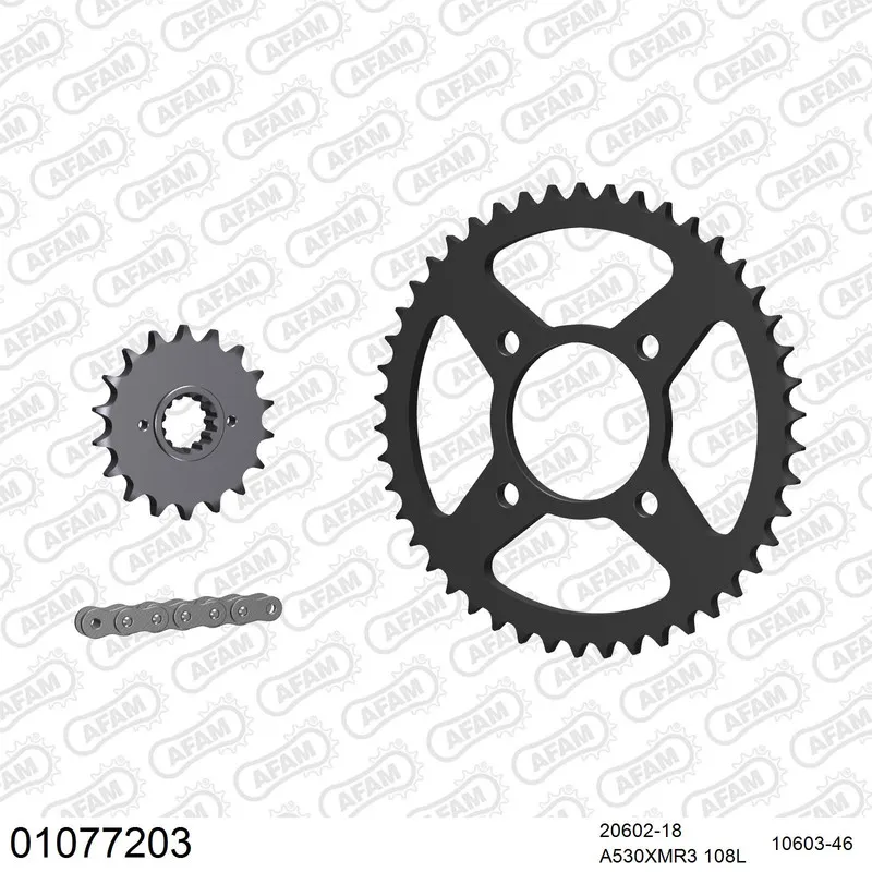 AFAM Kettensatz Stahl 530 XMR3 18x46 - Honda CB 750 K 1980-81 - 01077203