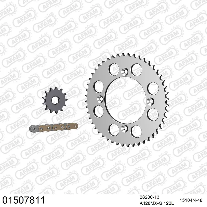 AFAM Kettensatz Aluminium 428 MX-G 13x48 - Suzuki RM 80 1996-01 - 01507811