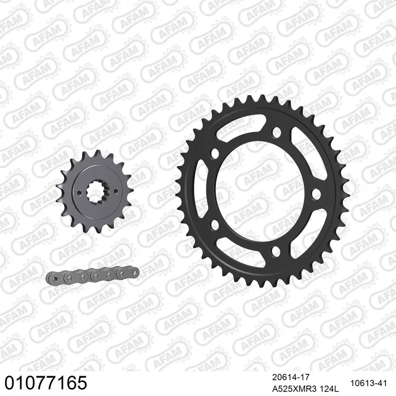 AFAM Kettensatz Stahl 525 XMR3 17x41 - Honda VT 750 DC Black Widow 2000 - 01077165