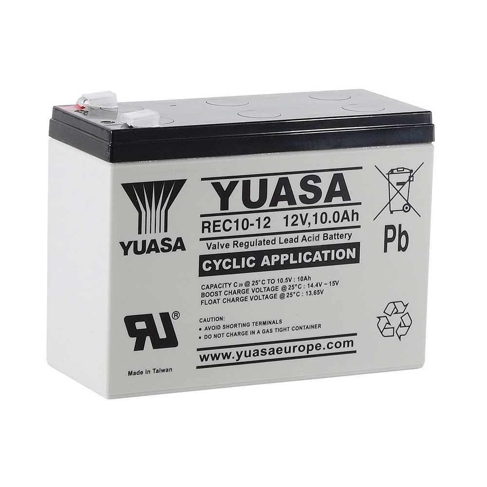 Yuasa REC10-12 AGM VRLA Industriebatterie 12V - 10 Ah Yuasa REC10-12 AGM VRLA Industriebatterie 12V - 10 Ah