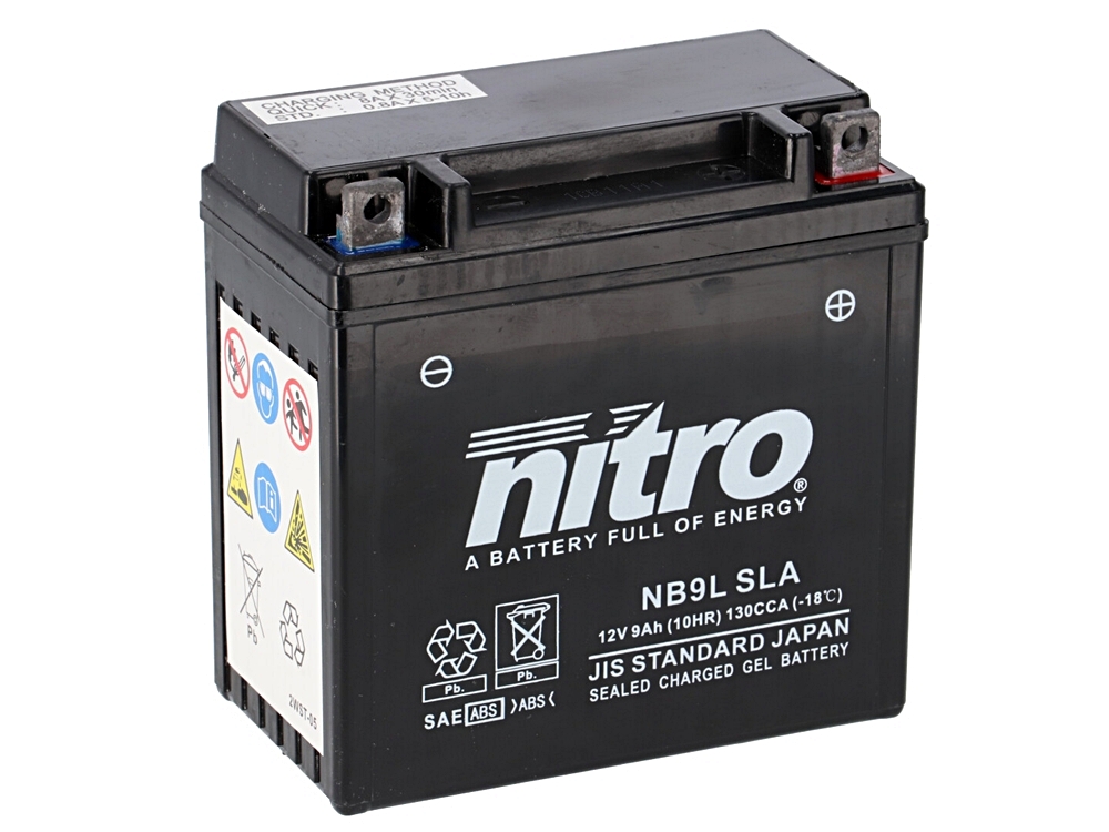 Nitro NB9L SLA AGM Gel Batterie 12V 9 Ah ab Werk gefüllt