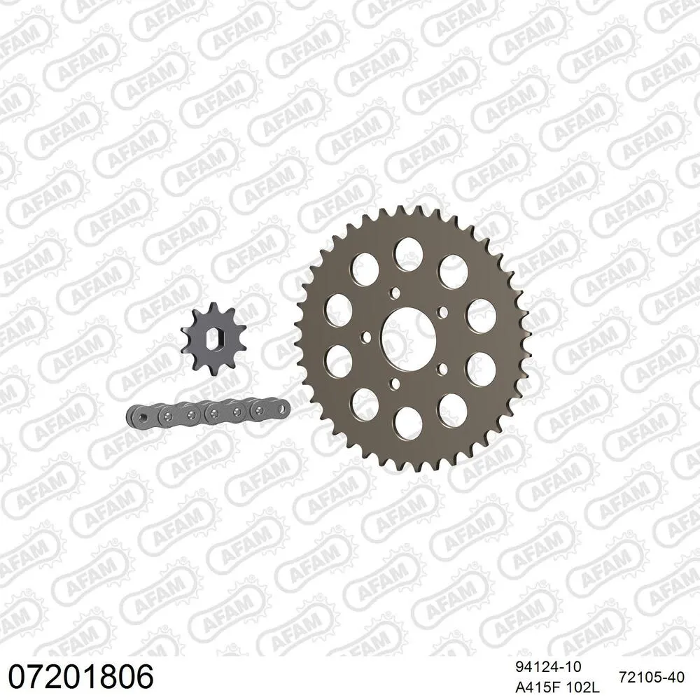 AFAM Kettensatz Aluminium 415 F 10x40 - KTM SX 50 2006-11 - 07201806