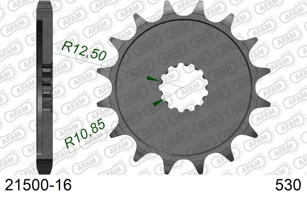 AFAM Kettensatz Stahl 530 HS 16x42 - Yamaha XT 500 1976-89 - 01259501