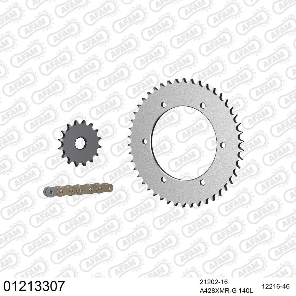 01213307 AFAM Kettensatz Stahl 428 XMR2-G 16x46 - Yamaha TZR 125 1993-95 - 01213307