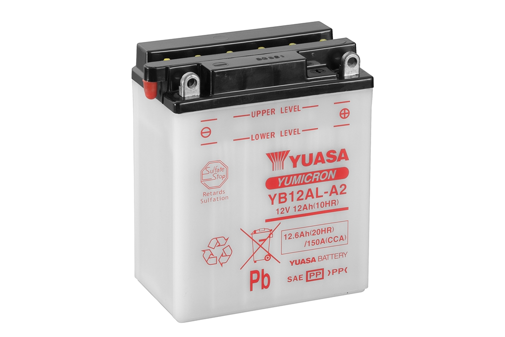 Yuasa YB12AL-A2 Batterie YuMicron® 12V 12 AH (CP) mit Säurepack Yuasa YB12AL-A2 Batterie YuMicron® 12V 12 AH (CP) mit Säurepack