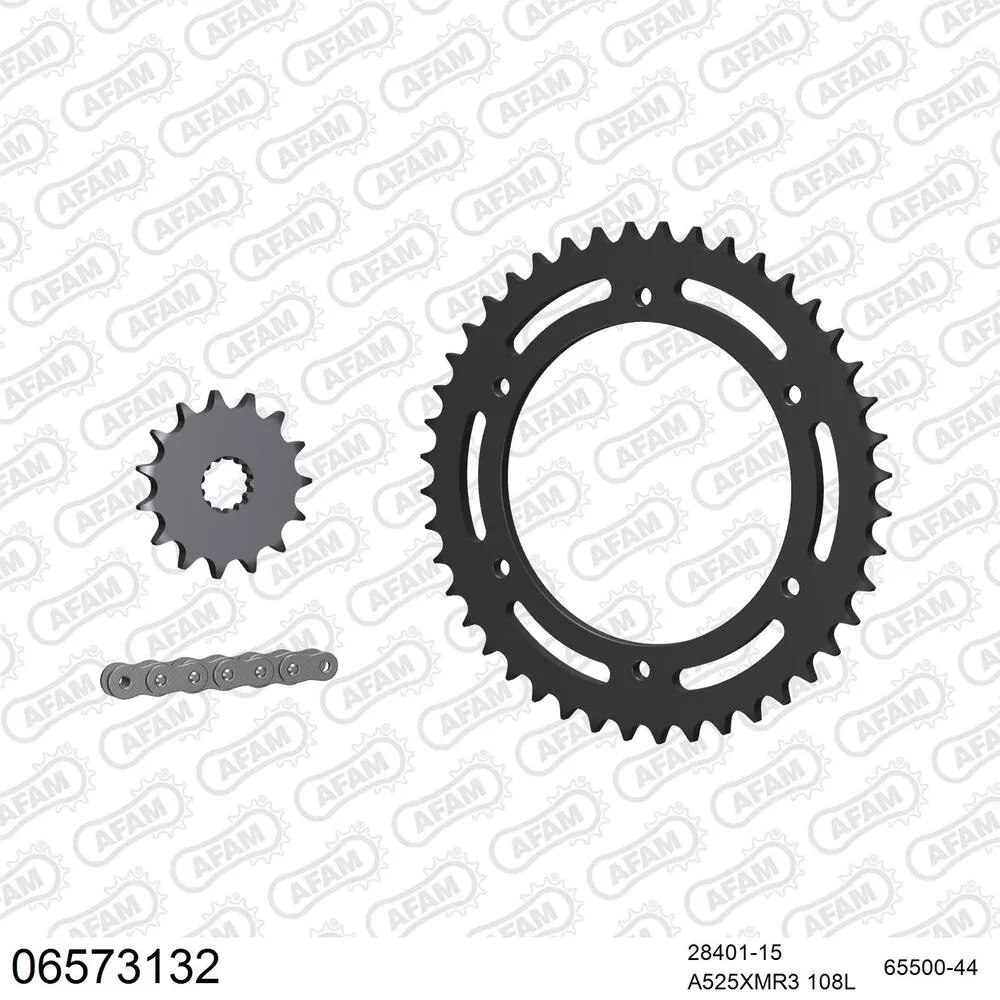 06573132 AFAM Kettensatz Stahl 525 XMR3 15x44 - Hyosung GT 650 i Naked 2009-18 - 06573132