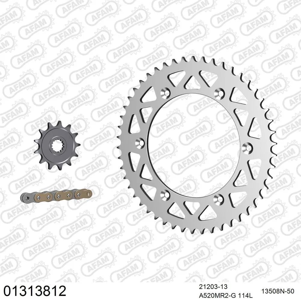 01313812 AFAM Kettensatz Aluminium 520 MR2-G 13x50 - Yamaha YZ 125 1995 - 01313812