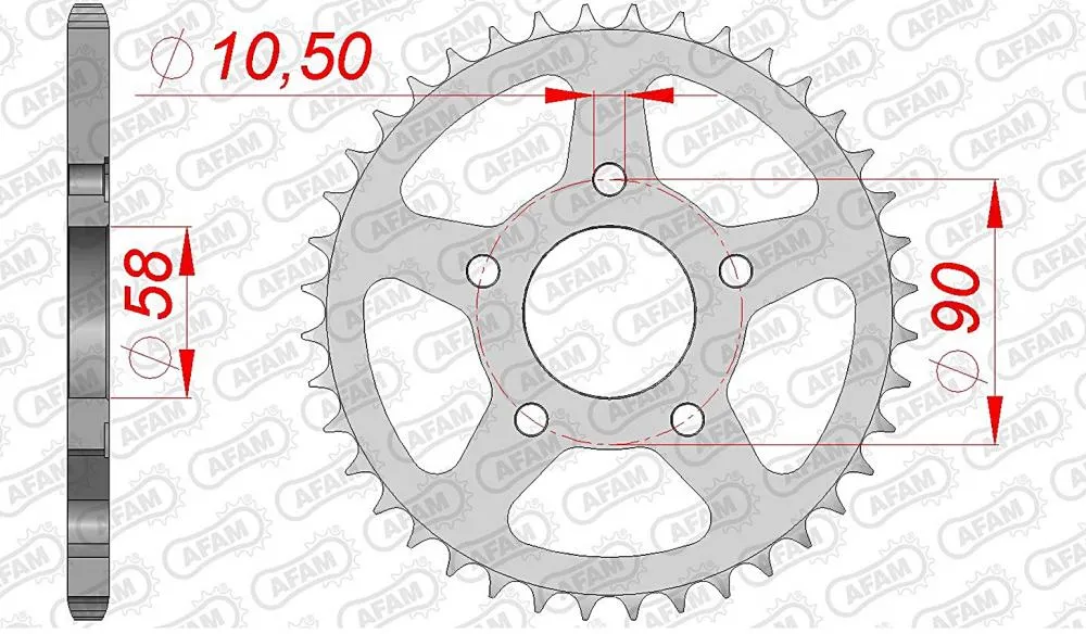 AFAM Kettensatz Stahl 520 XLR2 14x38 - Honda NSR 125R 2000-01