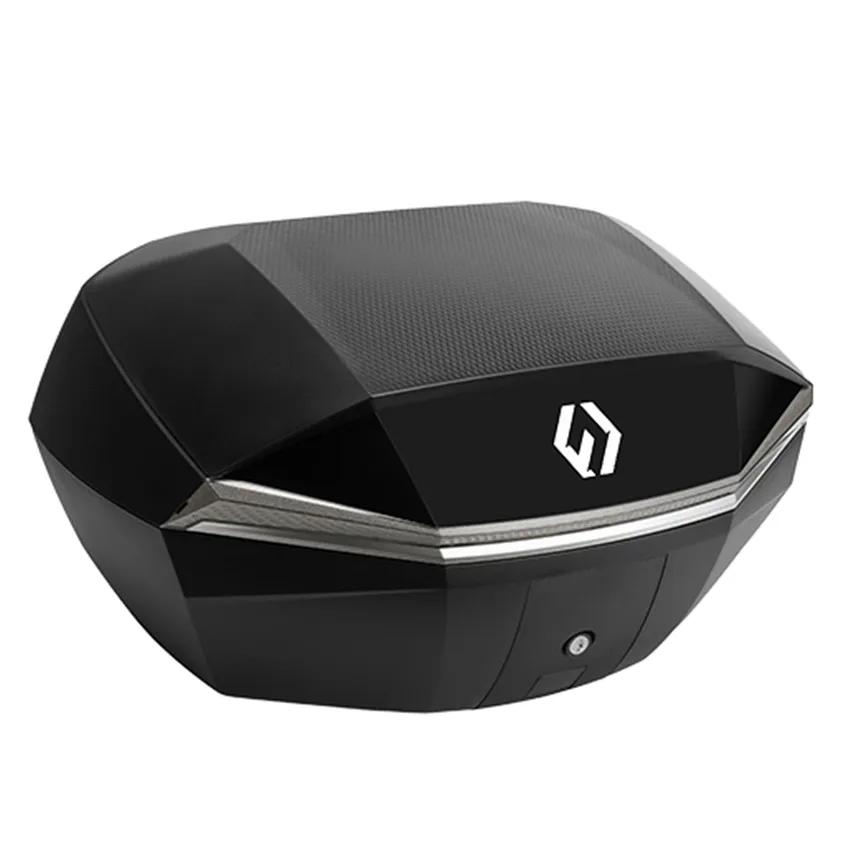 Furchtlos_SHIELD_L_Luxe_Topcase___48_Liter___schwarz_silber___FU11TCUP000L14EX___100027 Furchtlos SHIELD L Luxe Topcase - 48 Liter - schwarz/silber