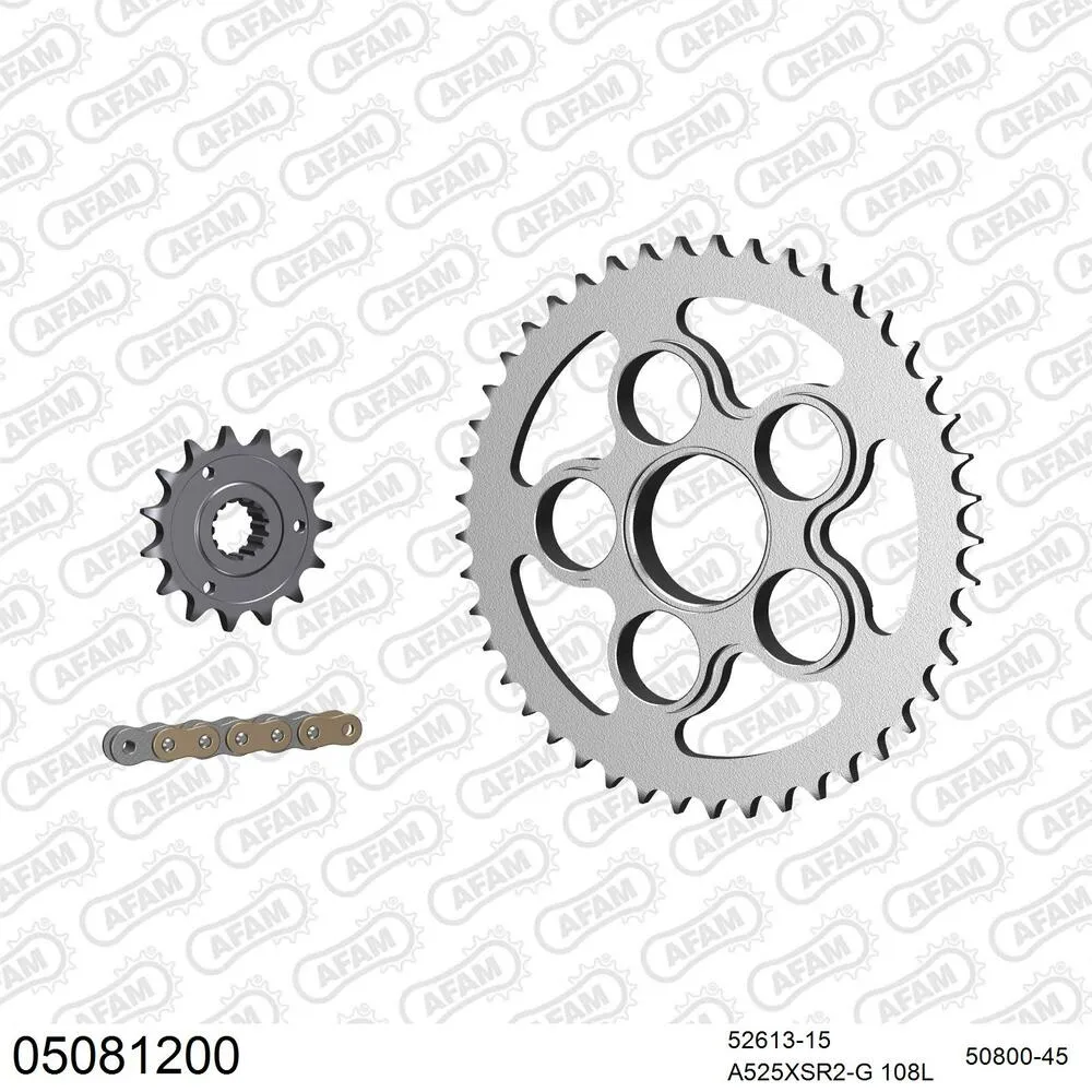 AFAM Kettensatz Stahl 525 XSR2-G 15x45 - Ducati 821 Hyperstrada 2013-15 - 05081200