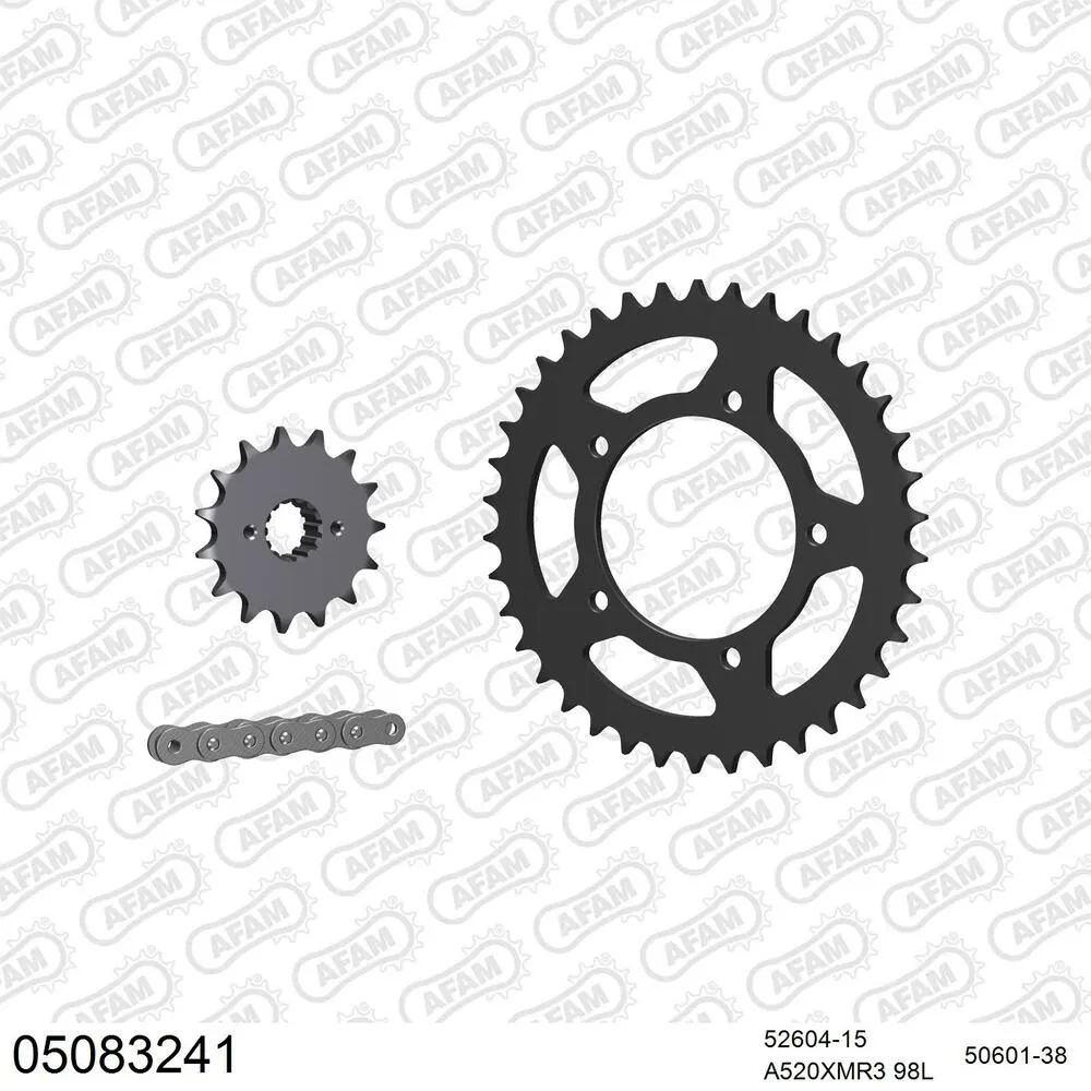 05083241 AFAM Kettensatz Stahl 520 XMR3 15x38 - Ducati 851 Sport 1988 - 05083241