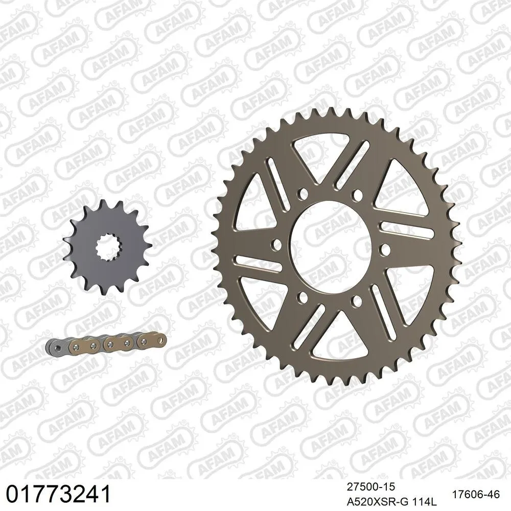 AFAM Kettensatz Aluminium 520 XSR-G 15x46 - Kawasaki Ninja 650 2017-24 - 01773241