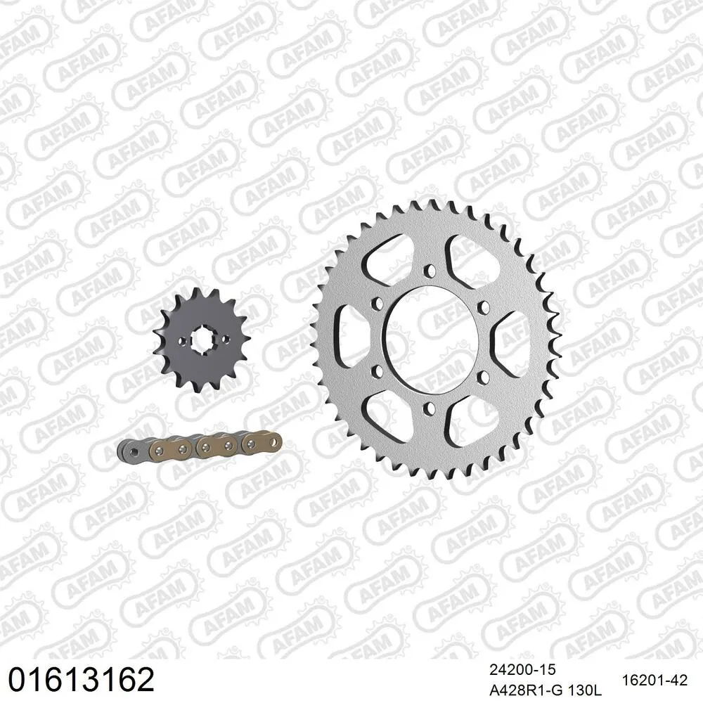 AFAM Kettensatz Stahl 428 R1-G 15x42 - Kawasaki BN 125 Eliminator 2004-07 - 01613162