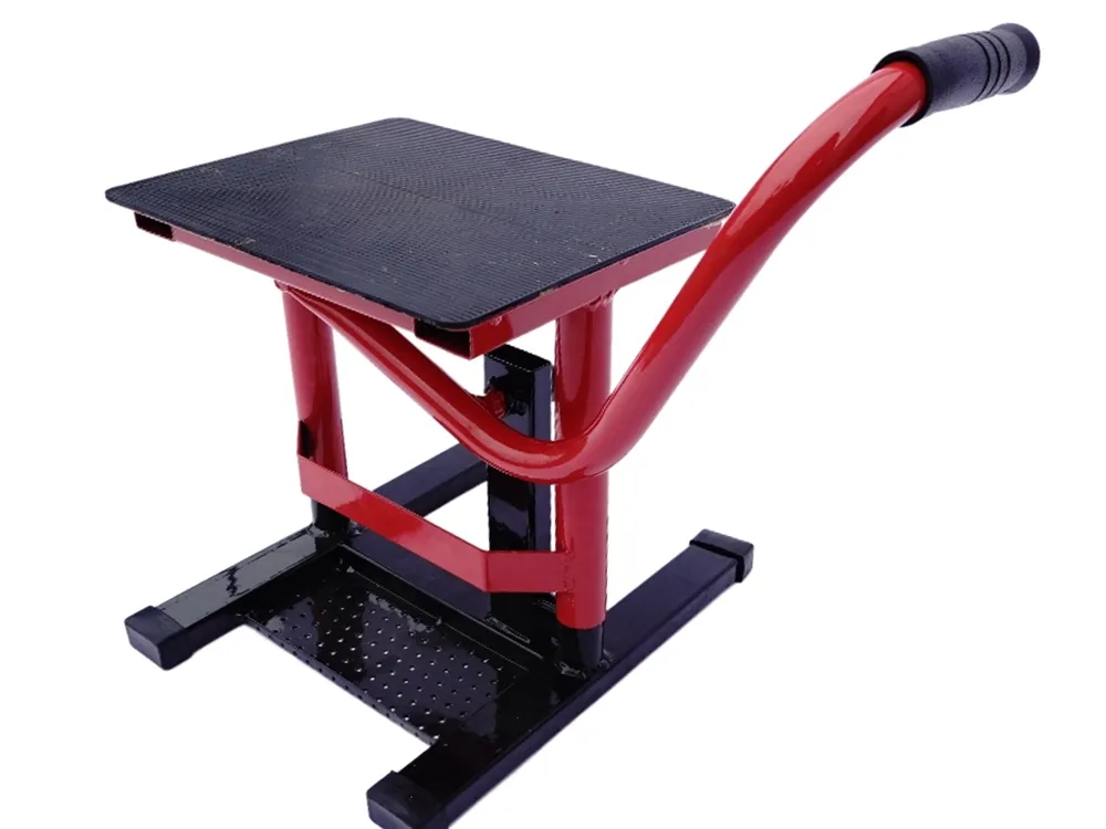 TMP Motocross & Enduro Hubständer / MX Montageständer - schwarz-rot