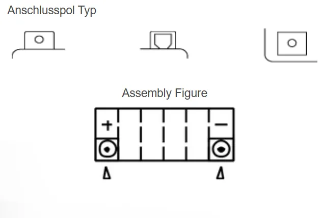 Yuasa YTX12 AGM Batterie 12V 10 AH (WC) ab Werk gefüllt